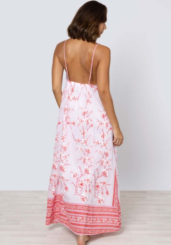 Cherry Blossom Strappy Maxi Dress