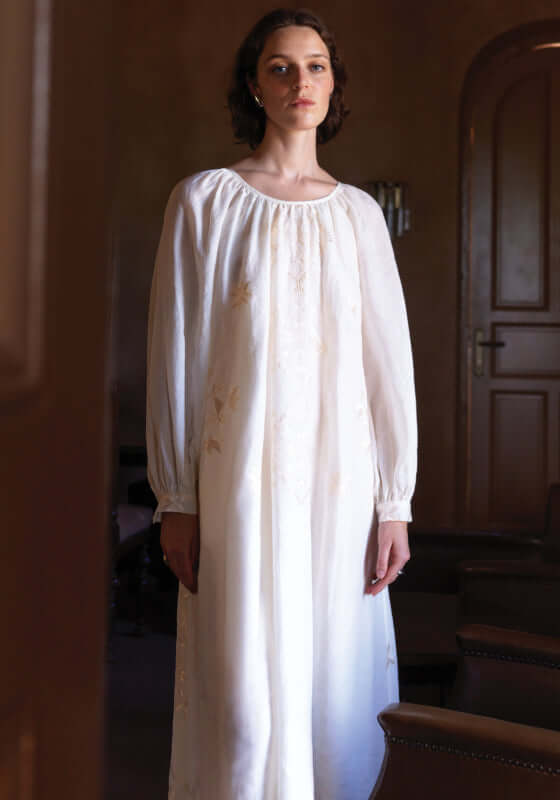 Lefkada Scoop Neck Midi Dress White