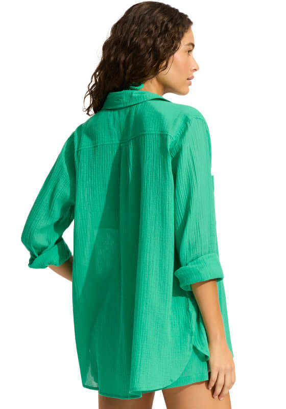 Breeze Beach Shirt Jade