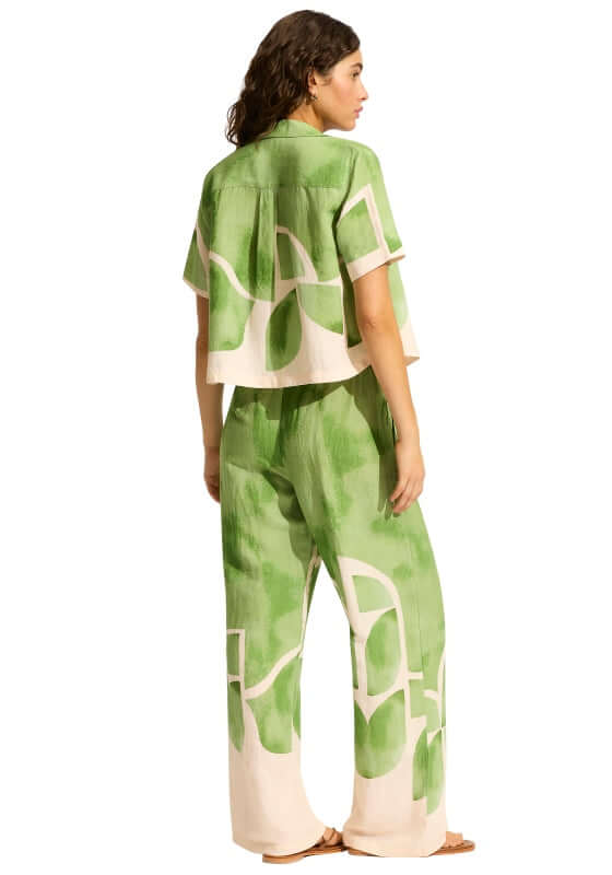 Sunray Cropped Shirt Sage