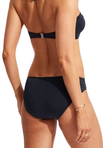 Twist Front Bandeau Bikini Black