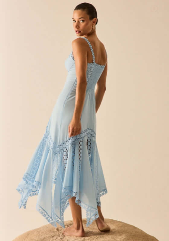 Blossel Long Dress Blue Artic