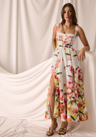 Maui Long Dress White Bliss