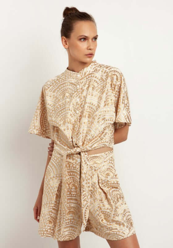 Triangle Embroidered Shorts