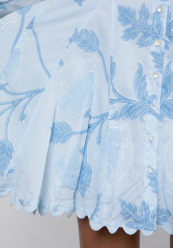 Bellflower Godet Dress Blue