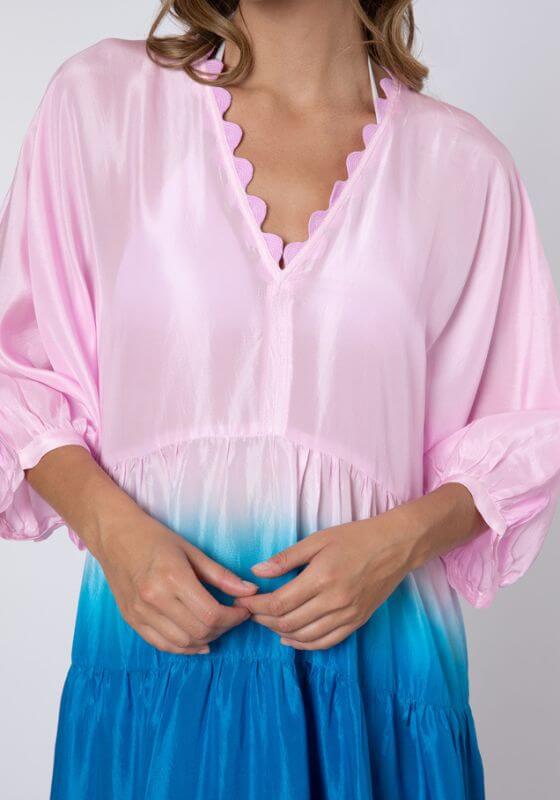 Ombre Silk Maxi Dress