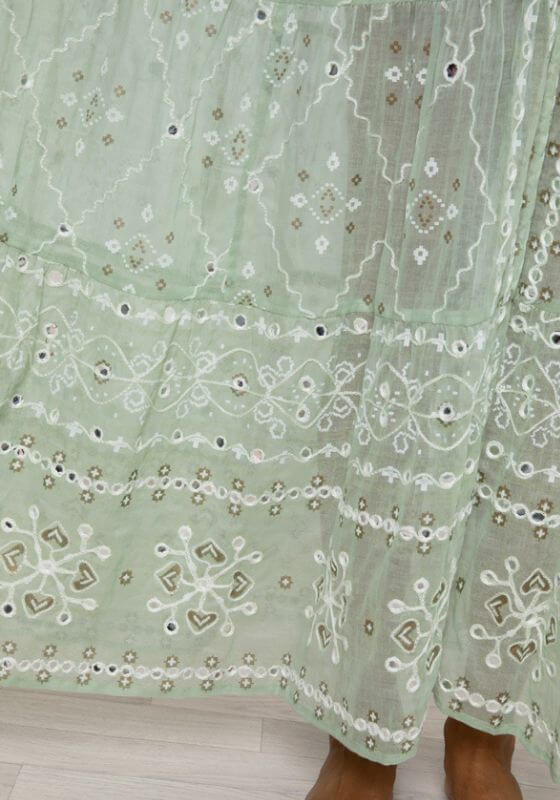 V Neck Maxi Dress Mint