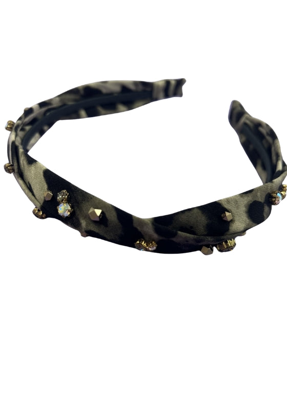 Leopard Crystal Stone Headband