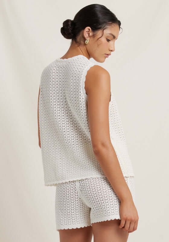 Pointelle Top Seashell