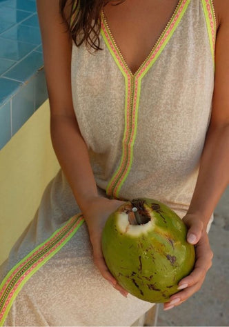 Inca Sun Dress Ecru