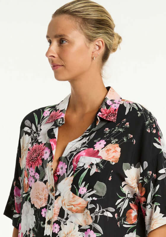 Belle Aloha Shirt Black