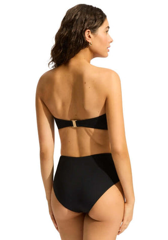 Beau Bandeau High Waisted Bikini Black