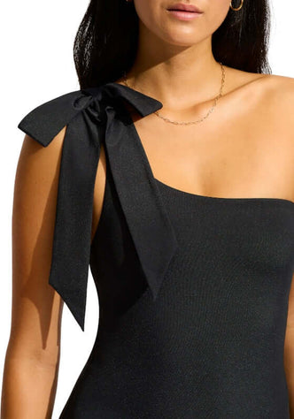 Beau One Shoulder Swimsuit Black