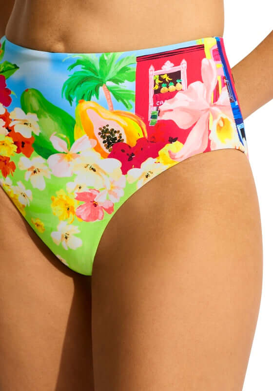 seafolly cuba high waisted bikini bottom