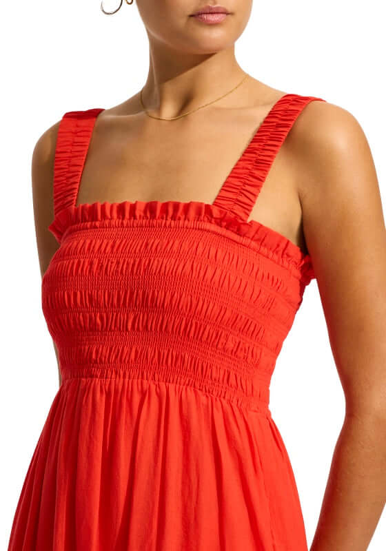 Faithful Midi Dress Flame