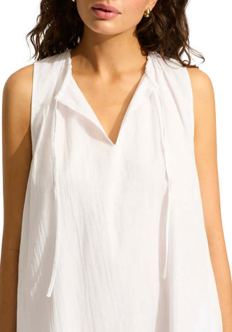 Gathered Neck Mini Dress