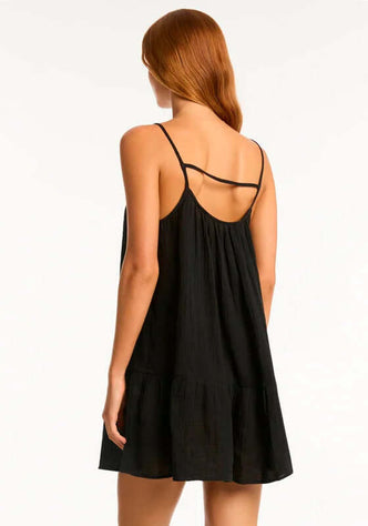 Sunset Short Beach Dress Black