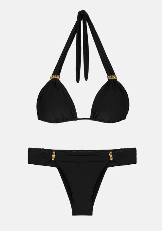 Black Bia Bikini Gold Detail