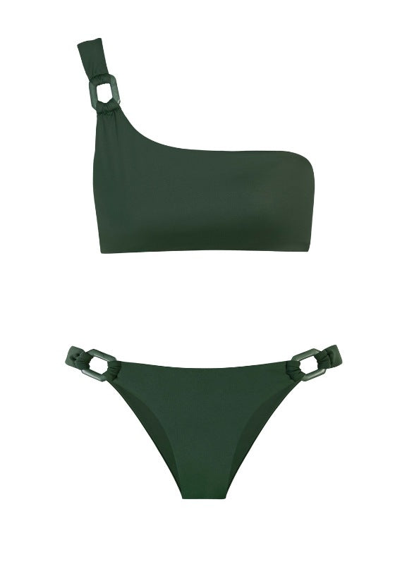 Carla One Shoulder Bikini Rainforest
