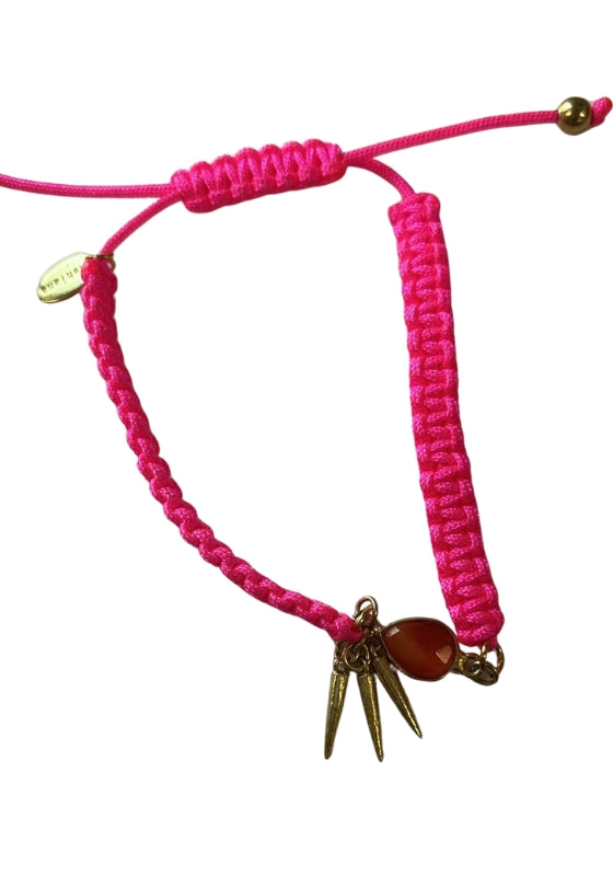 Hot Pink Braided Bracelet