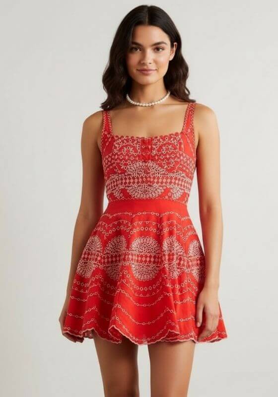 Winnie Dress Red Nelum