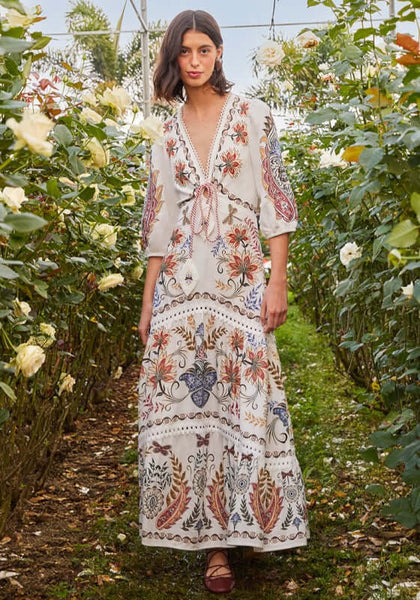 cream boho dress maxi Rowan Cream Cable Knit Maxi Dress - M Size - Women's Dresses