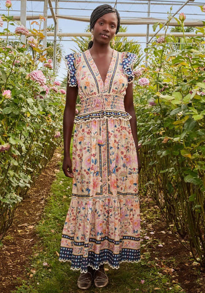 farm rio bloom garden maxi dress Farm Rio | Superbloom Tapestry Maxi Dress –