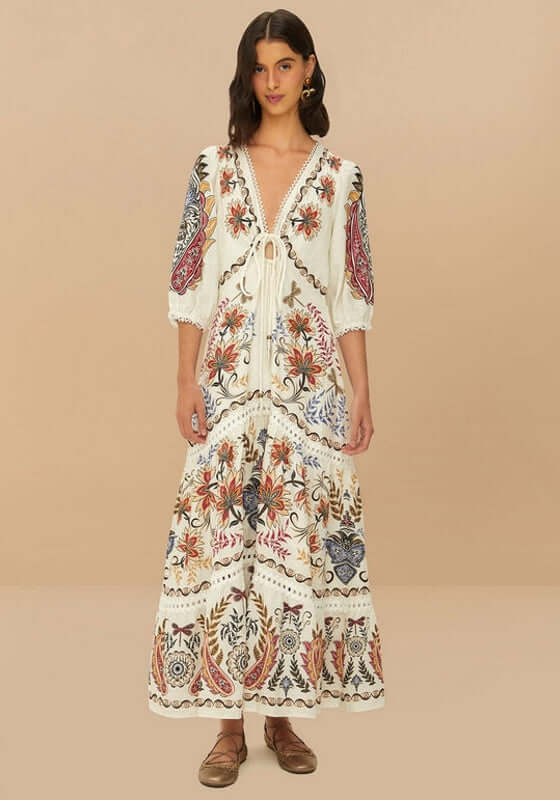 Farm Rio | Boho Glam Maxi dress - Beach Cafe Farm Rio | Boho Glam Maxi dress - Beach Cafe