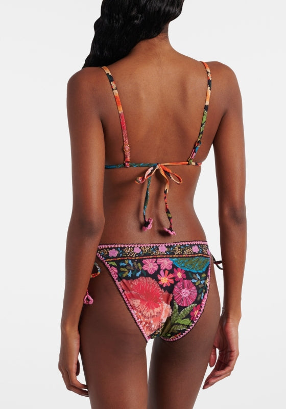 Stitched Garden Bikini Black