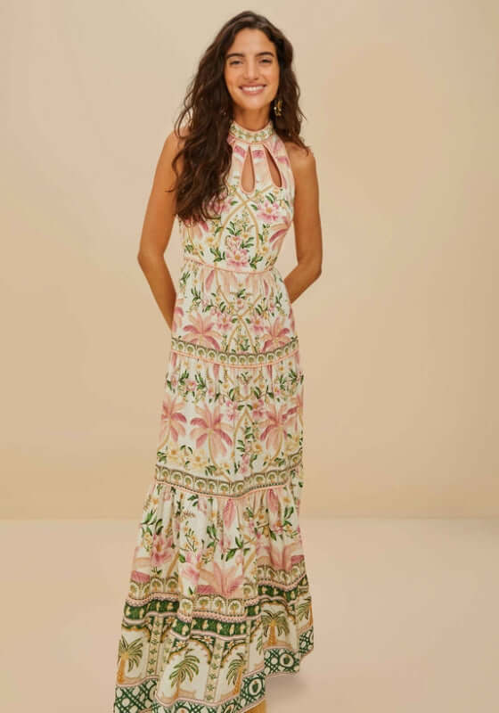 Farm Rio | Palm Dream Maxi Dress - Beach Cafe Farm Rio | Palm Dream Maxi Dress - Beach Cafe