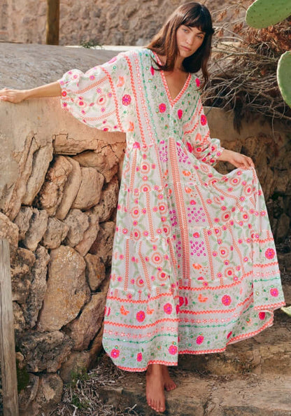 juliet dunn printed cotton maxi dress Juliet Dunn Dhaka printed cotton maxi dress Juliet Dunn