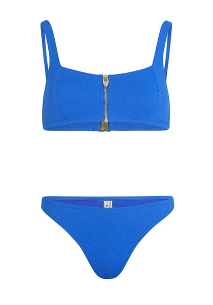 Bahamas Zip Through Bikini Moroccan Blue