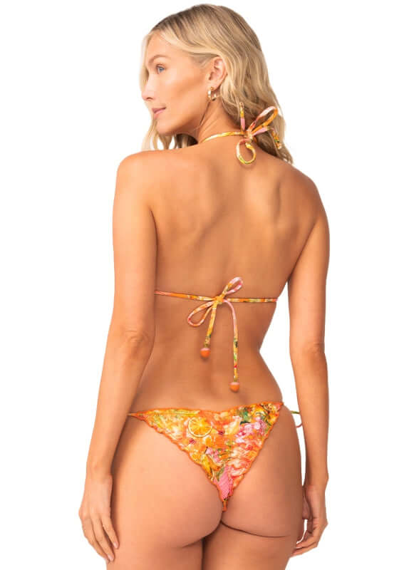 Clementine Embroidered Tie Side Bikini Bottoms