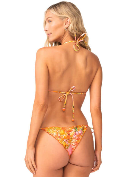 Clementine Embroidered Tie Side Bikini Bottoms