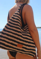 Raffia Stripe Tote