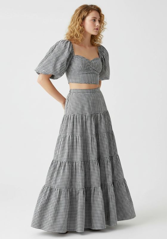 Odette Skirt Black Gingham