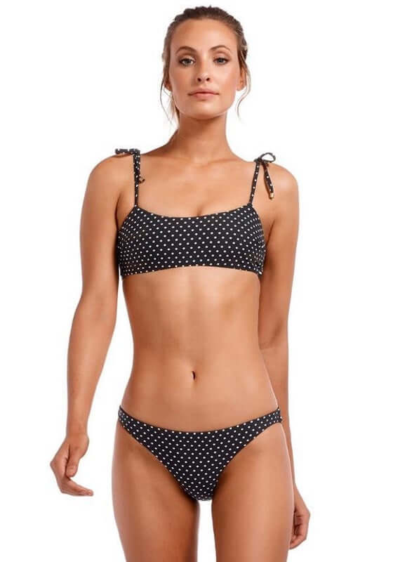 Polka Dot Black and White Bralette