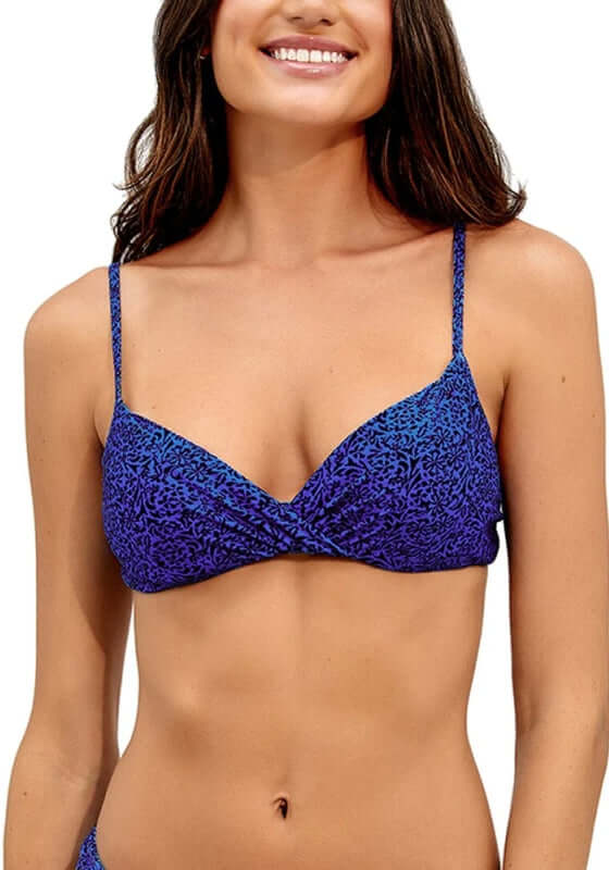 blue bralette bikini top