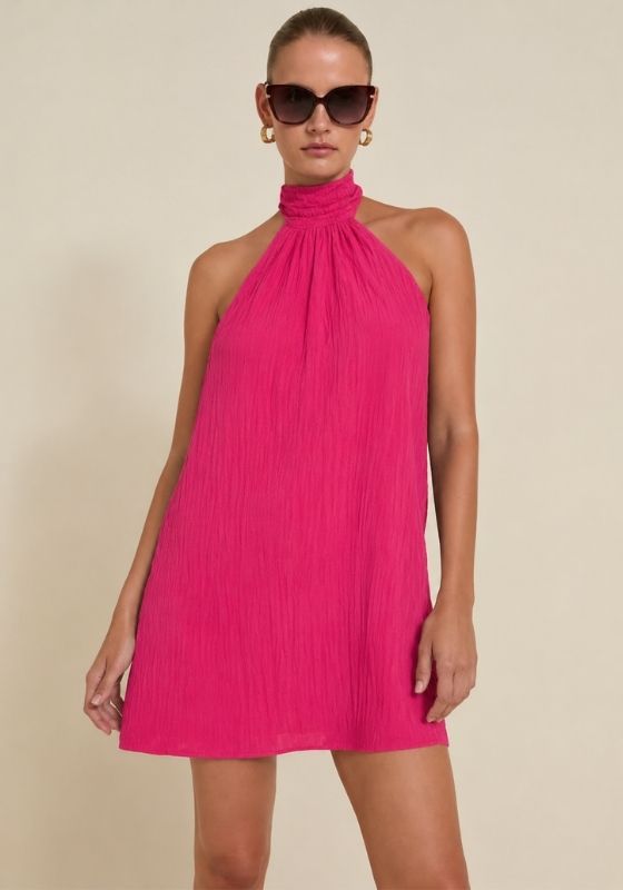 Raspberry Ibiza Dress