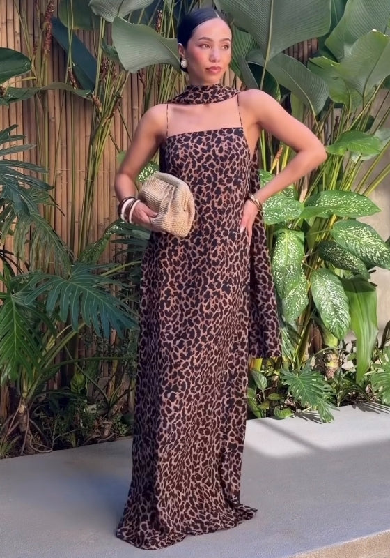 St Tropez Dress Leopard