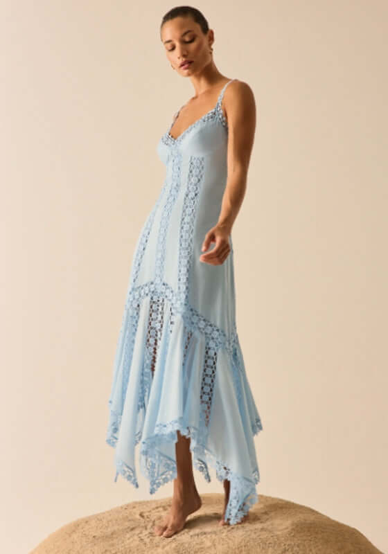 Blossel Long Dress Blue Artic