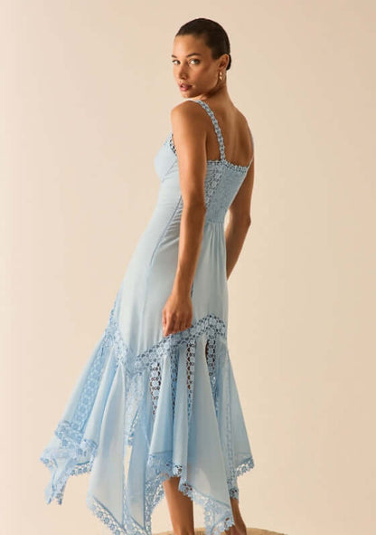 Blossel Long Dress Blue Artic