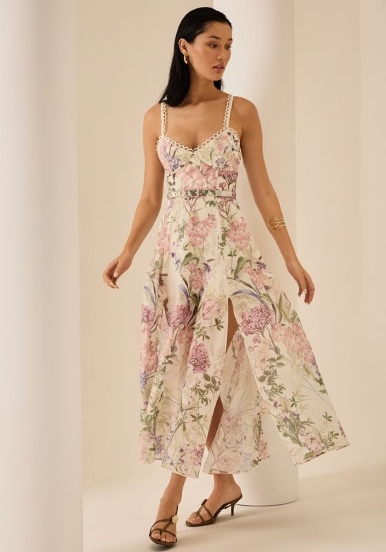 Iraso Long Dress Cream Botanic