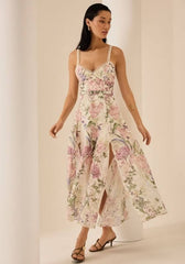Iraso Long Dress Cream Botanic