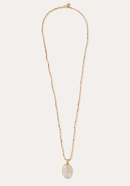 Lucky Scarab Long Necklace