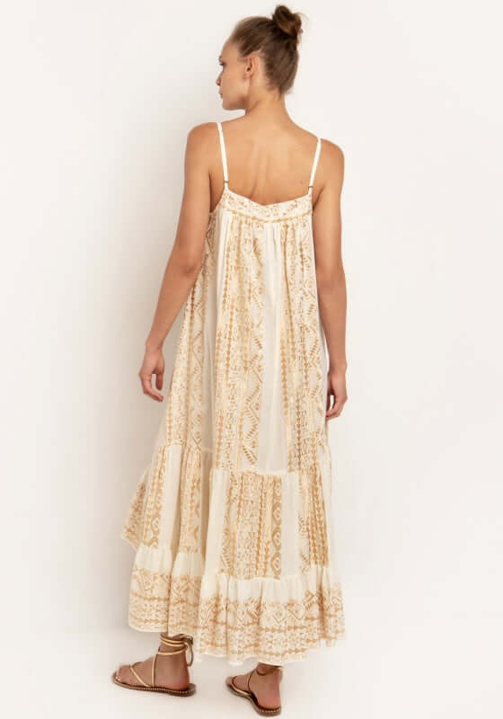 Triangle Strappy Hi-Low Dress Natural