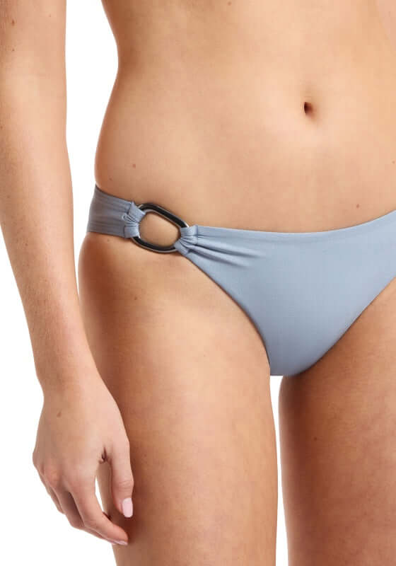 Jetset Lien Hipster Bikini Bottom Pebble by Jets Swimwear, featuring a stylish design and adjustable side detail.