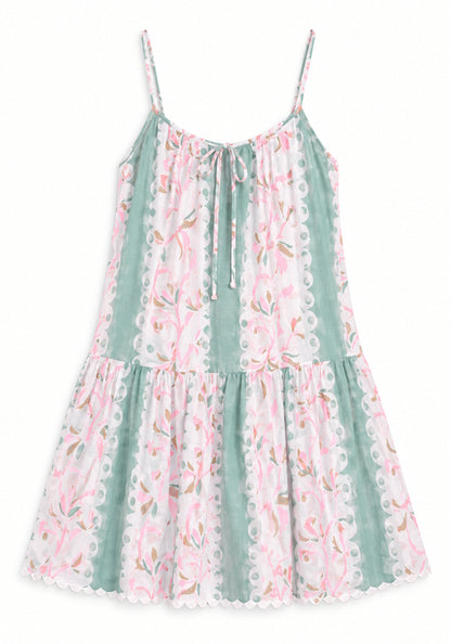 Bird Of Paradise Strappy Mini Dress Pistachio
