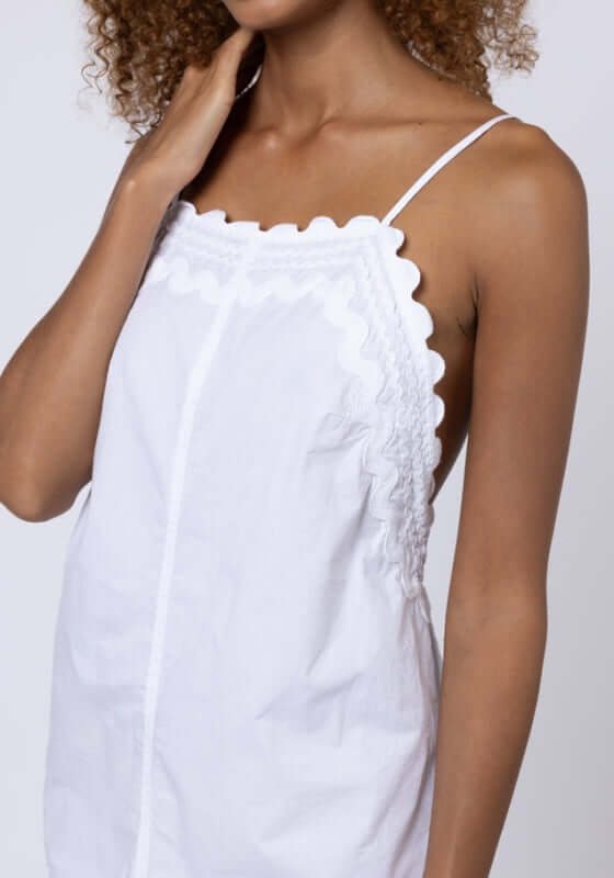 Poplin Dungareenis White