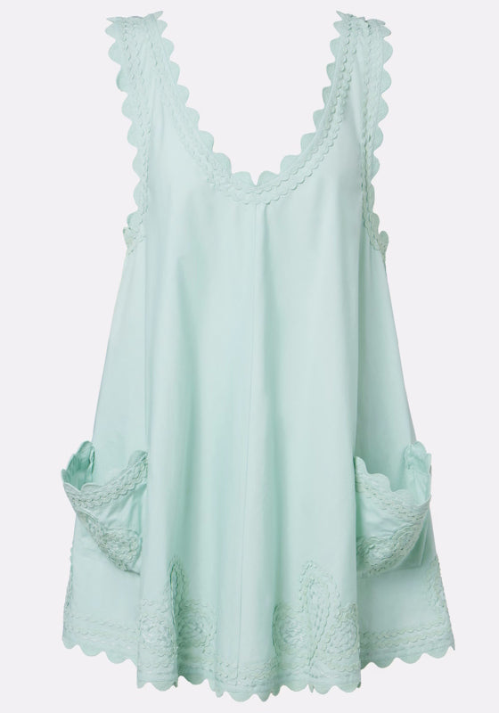 Ric Rac Low Back Dress Pistachio